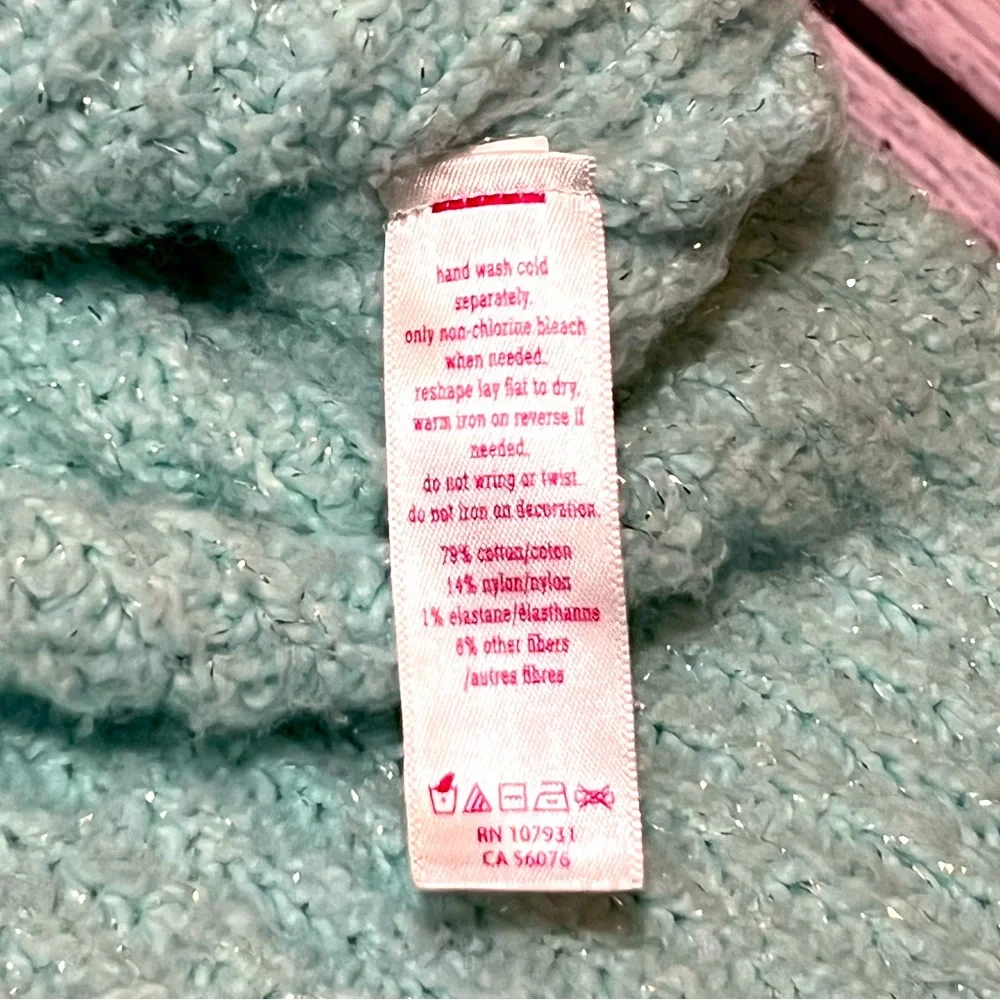 EUC Sequin Shoulder, Light Blue, Girls Justice Sweater